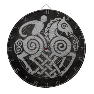 Cible De Fléchettes Sleipnir et Odin Symbole Mythologie Nordique Desig