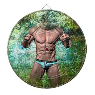 Cible De Fléchettes SlipperyJoe's homme adulte très musclé torse nu 