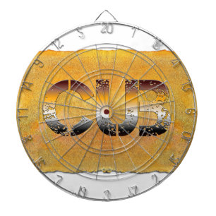 Cible De Fléchettes SlipperyJoe's petit ours mot orange-brun pro