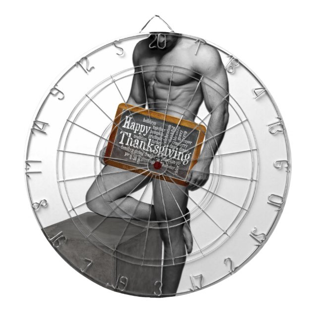 Cible De Fléchettes SlipperyJoe's Thanksgiving tradition musculaire mâ (Devant)