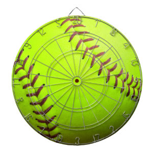 Cible De Fléchettes Softball Yellow Fast Pitch 8U 10U 12U Dartboard
