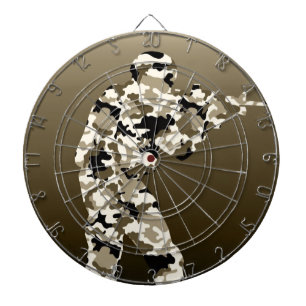 Cible de fléchettes Soldat Camo Marron