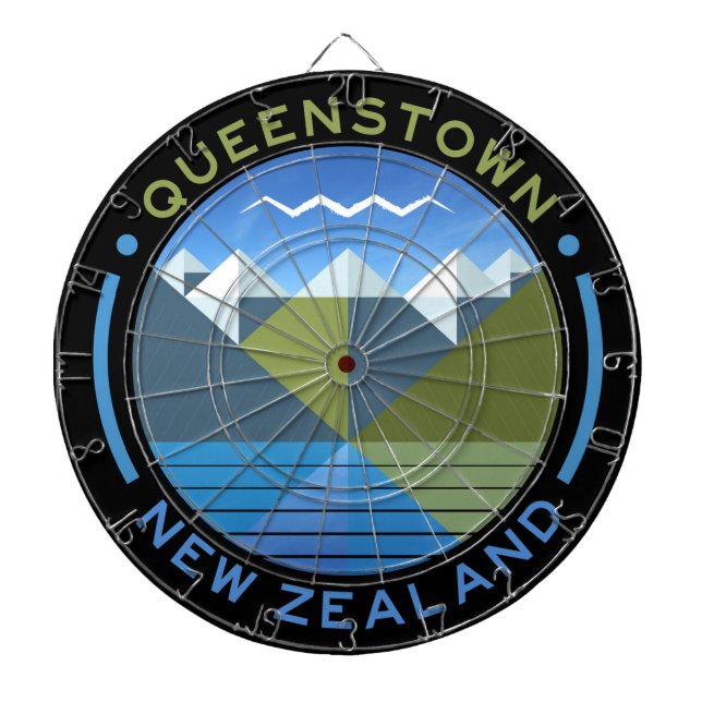 CIBLE DE FLÉCHETTES SOUTH ISLAND QUEENSTOWN NEW ZEALAND DARTBOARD (Devant)