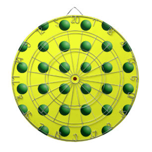 Cible De Fléchettes Sphères vertes sur jaune