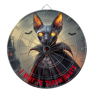 Cible De Fléchettes Sphynx Cat Dracula Dayings DartBoard Jeu