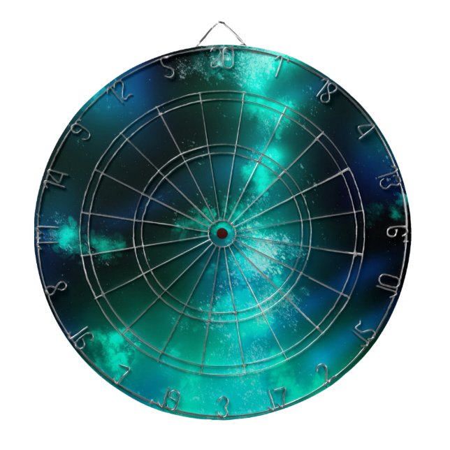 Cible De Fléchettes Starry Night Sky Emerald Green Darboard (Devant)
