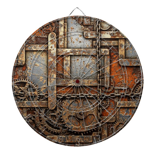 Cible de fléchettes Steampunk (Devant)