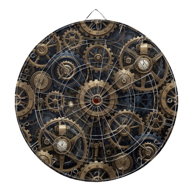 Cible de fléchettes Steampunk (Devant)