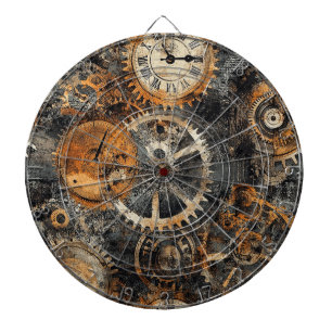 Cible de fléchettes Steampunk vintage