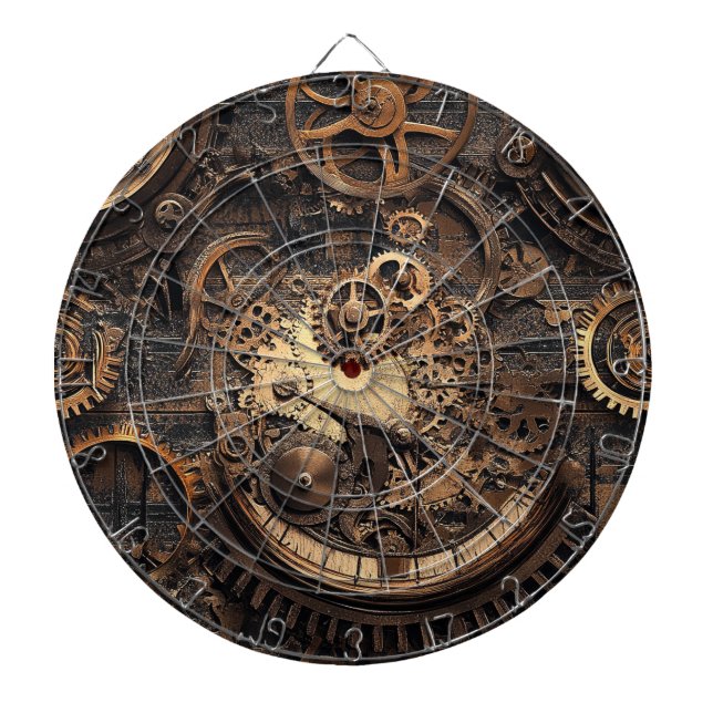 Cible de fléchettes Steampunk vintage (Devant)