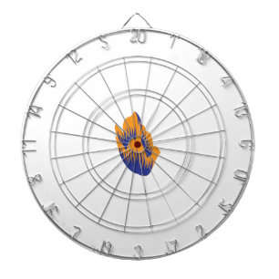 Cible De Fléchettes Style Décoratif, Vert Bleu Foncé, Bataille