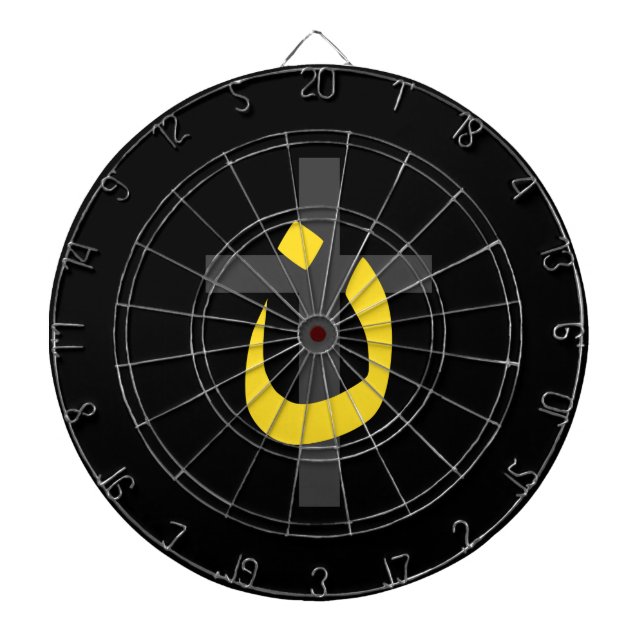 Cible De Fléchettes Symbole chrétien Nazaréen Solidarité Croix Noire (Devant)