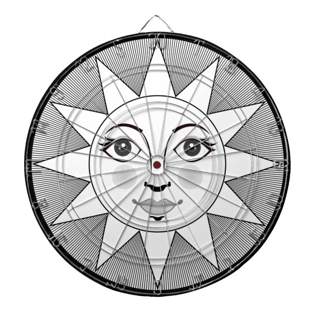 Cible De Fléchettes Symbole de l'astronome noir et blanc (Devant)