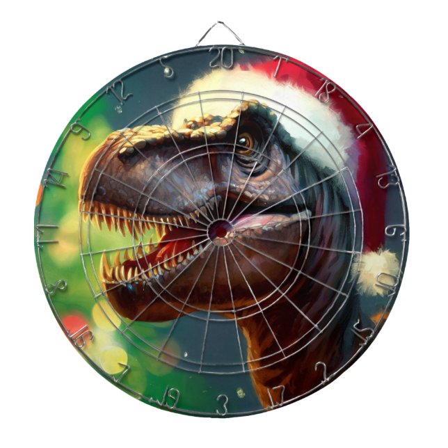 Cible De Fléchettes T-Rex de Noël (2) (Devant)