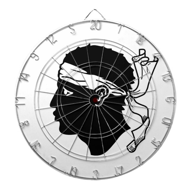 Cible De Fléchettes Tableau avec Drapeau de Corse (Devant)