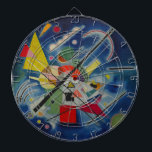 Cible De Fléchettes Tableau bleu de Kandinsky<br><div class="desc">Wassily Kandinsky,  l'un des artistes fondateurs de l'expressionnisme Abstrait qui a émergé au début du 20ème siècle,  a attiré l'attention avec son style unique qui a changé l'art du monde entier.</div>