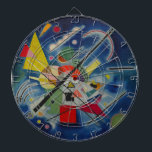 Cible De Fléchettes Tableau bleu de Kandinsky<br><div class="desc">Wassily Kandinsky,  l'un des artistes fondateurs de l'expressionnisme Abstrait qui a émergé au début du 20ème siècle,  a attiré l'attention avec son style unique qui a changé l'art du monde entier.</div>