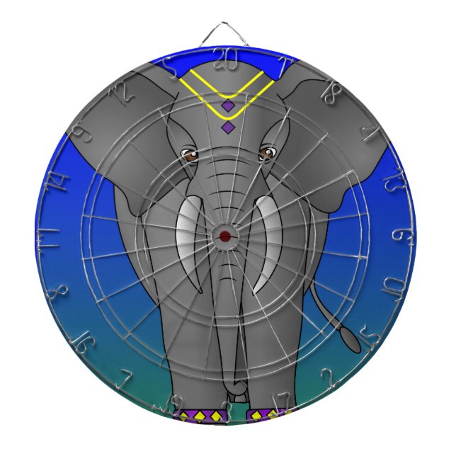 Cible De Fléchettes Tableau de bord à thème éléphant (Devant)