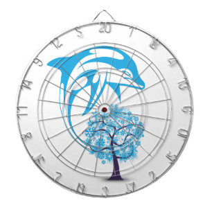 Cible De Fléchettes Tableau de bord Abstrait Dolphin Metal Cage