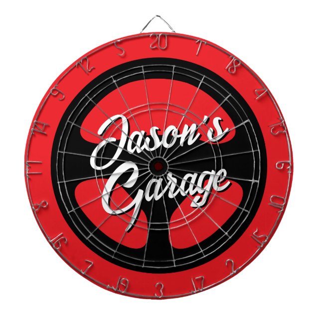 Cible De Fléchettes Tableau de bord automobile avec imprimé de volant  (Devant)