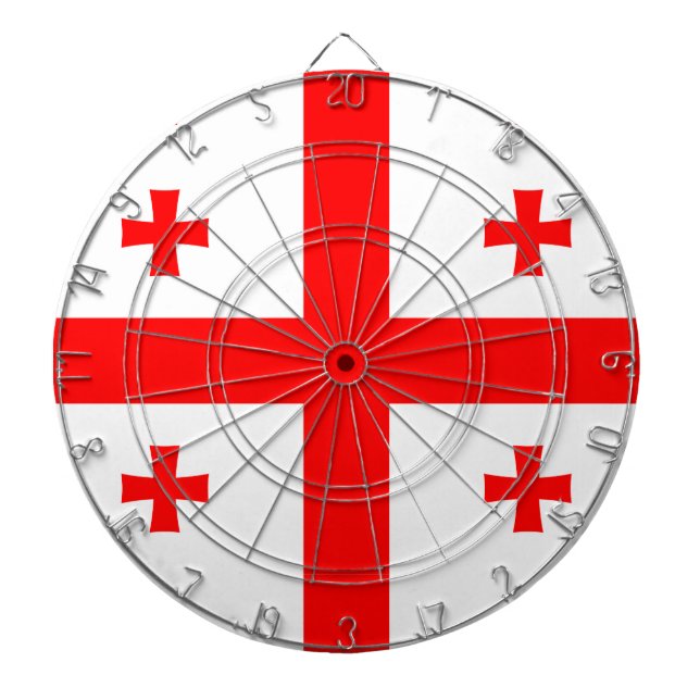 Cible De Fléchettes Tableau de bord avec Drapeau de Géorgie (Devant)