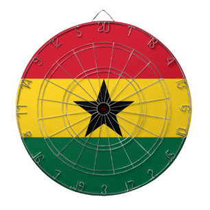 Cible De Fléchettes Tableau de bord avec drapeau du Ghana