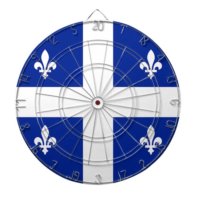 Cible De Fléchettes Tableau de bord avec Drapeau du Québec, Canada (Devant)