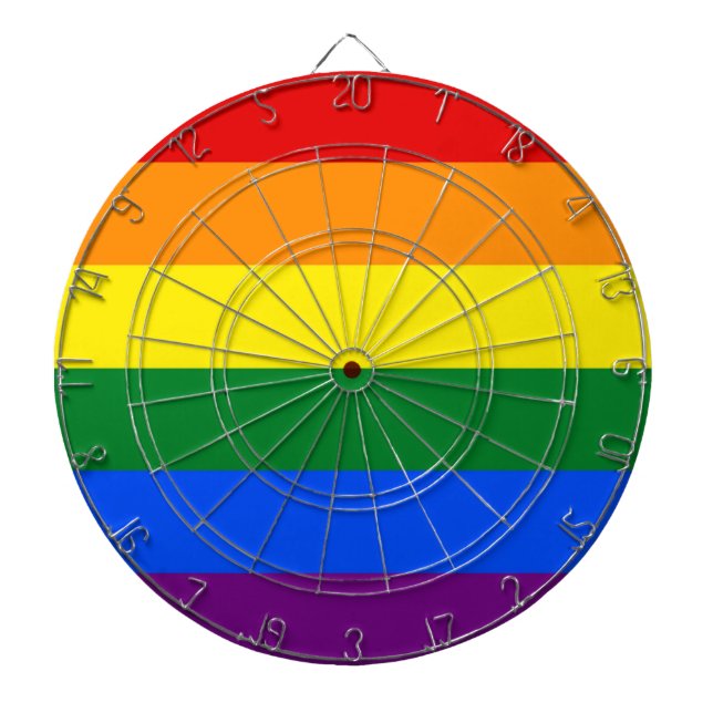 Cible De Fléchettes Tableau de bord avec drapeau LGBT Rainbow Pride (Devant)