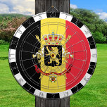 Cible De Fléchettes Tableau de bord Belgique & Drapeau belge / Jeu<br><div class="desc">Tableau noir : fléchettes belges et belges,  jeux de loisirs en famille - amour mon pays,  jeux d'été,  vacances,  fête des pères,  fête d'anniversaire,  étudiants / fans de sports</div>