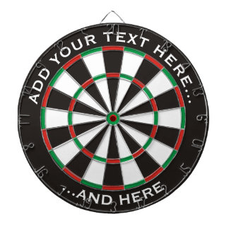 Cible De Fléchettes Tableau de bord classique avec texte personnalisé