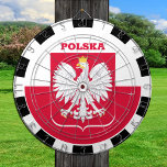 Cible De Fléchettes Tableau de bord de la Pologne et fléchettes du dra<br><div class="desc">Tableau de bord : Pologne & Manteau d'armoiries,  fléchettes de drapeau polonaises,  jeux de famille - amour mon pays,  jeux d'été,  vacances,  fête des pères,  fête d'anniversaire,  étudiants / fans de sports</div>