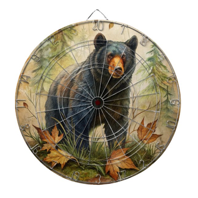 Cible De Fléchettes Tableau de bord de l'ours des bois (Devant)
