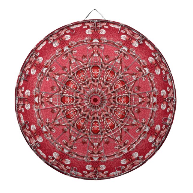 Cible De Fléchettes Tableau de bord décoratif rose rouge (Devant)
