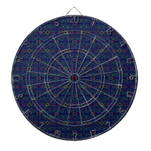 Cible De Fléchettes Tableau de bord géométrique bleu foncé