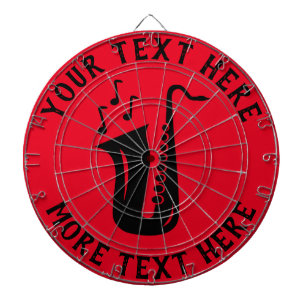Cible De Fléchettes Tableau de bord personnalisé avec design saxophone