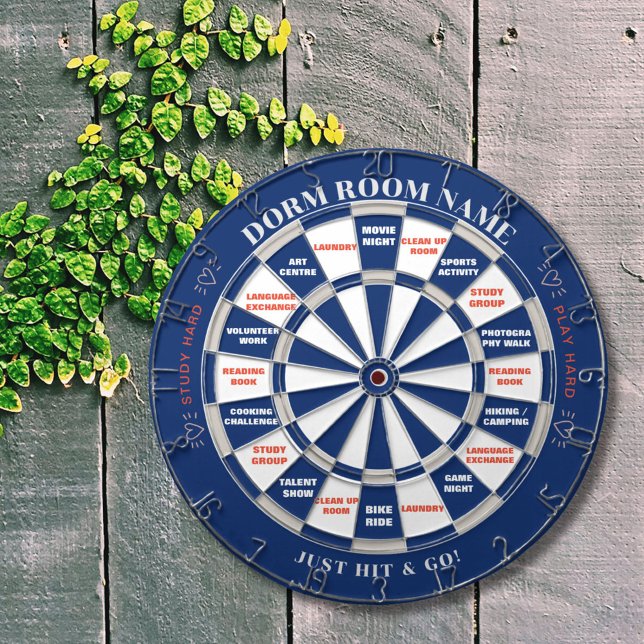 Cible De Fléchettes Tableau de bord personnalisé Plus décision d'activ (One dartboard serves two functions, you may play in traditional way, or use it for your weekend plan)