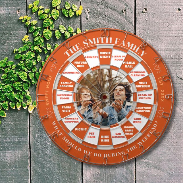 Cible De Fléchettes Tableau de bord photo personnalisé Plus décision d (One dartboard serves two functions, you may play in traditional way, or use it for your weekend plan)