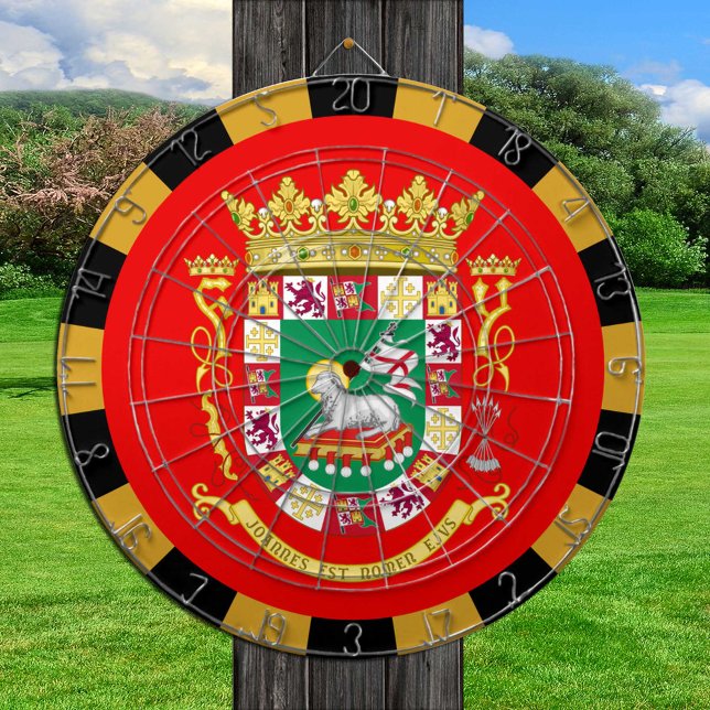 Cible De Fléchettes Tableau de bord Porto Rico & fléchettes de drapeau (Créateur téléchargé)