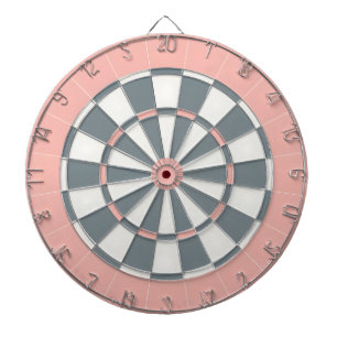 Cible De Fléchettes Tableau de bord rose et gris