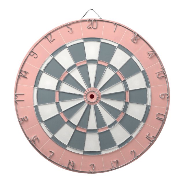 Cible De Fléchettes Tableau de bord rose et gris (Devant)
