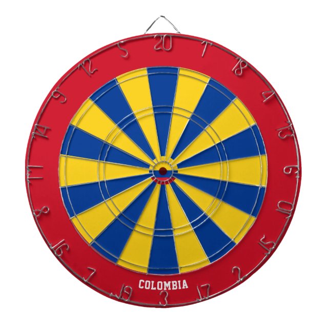 Cible De Fléchettes Tableau de fléchettes Colombie Drapeau Patriote (Devant)