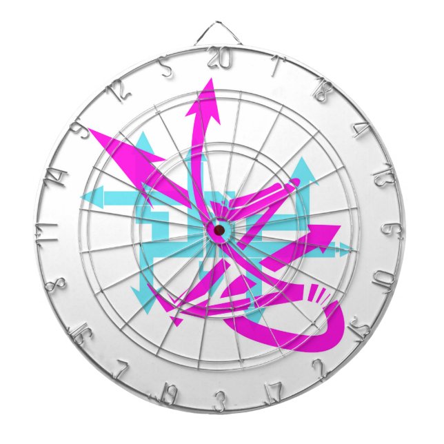 Cible De Fléchettes Tableau des flèches Abstraites (Devant)