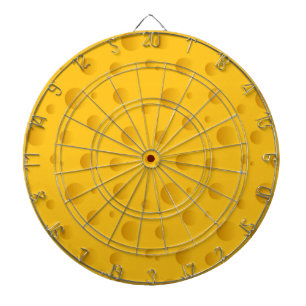 Cible De Fléchettes Tableau noir design fromage jaune