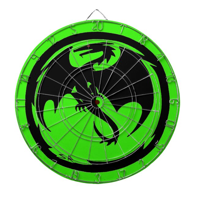 Cible De Fléchettes Tableau noir Dragon vert (Devant)