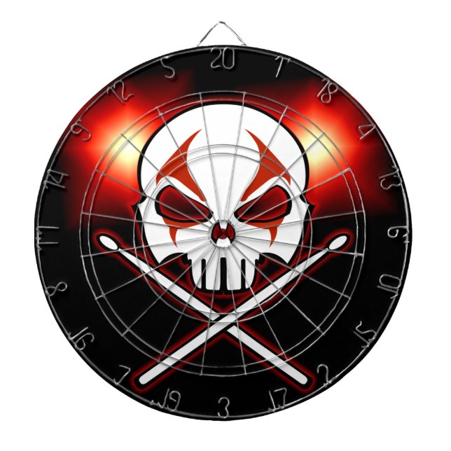 Cible De Fléchettes Tableau noir en métal lourd Cool Rock & Roll (Devant)