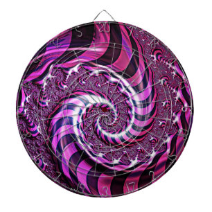 Cible De Fléchettes Tableau noir et rose de l'illusion spirale