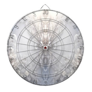 Cible De Fléchettes Tableau noir fleuri blanc