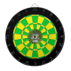 Cible De Fléchettes Tableau noir jaune vert 2025