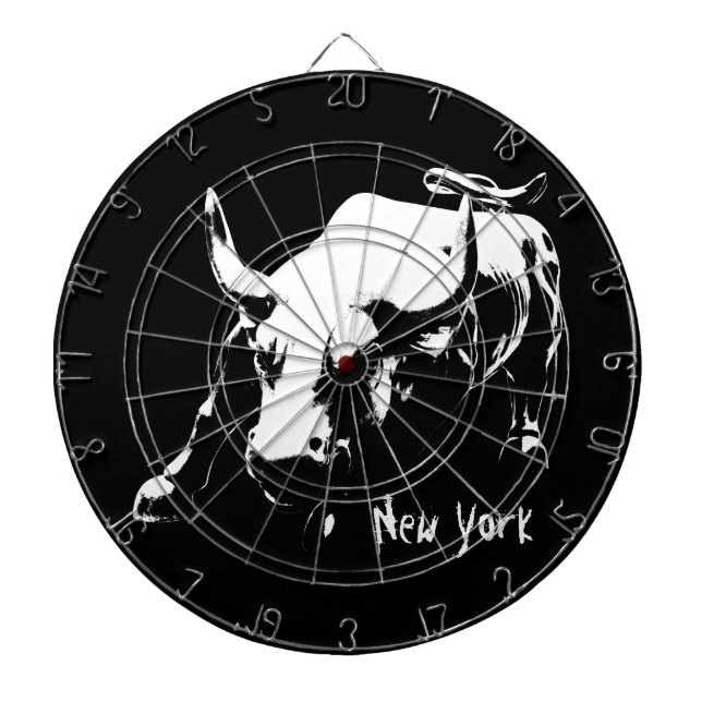 Cible De Fléchettes Tableau noir New York Dartboard New York Bull Stat (Devant)