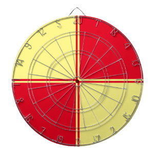 Cible De Fléchettes Tableau noir personnalisé jaune et rouge